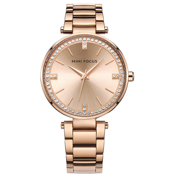 Women's Quartz Watch Diamond Movement Calendar Waterproof