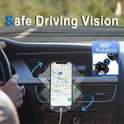360 rotating alloy car phone mount, view 7 - MRSLM