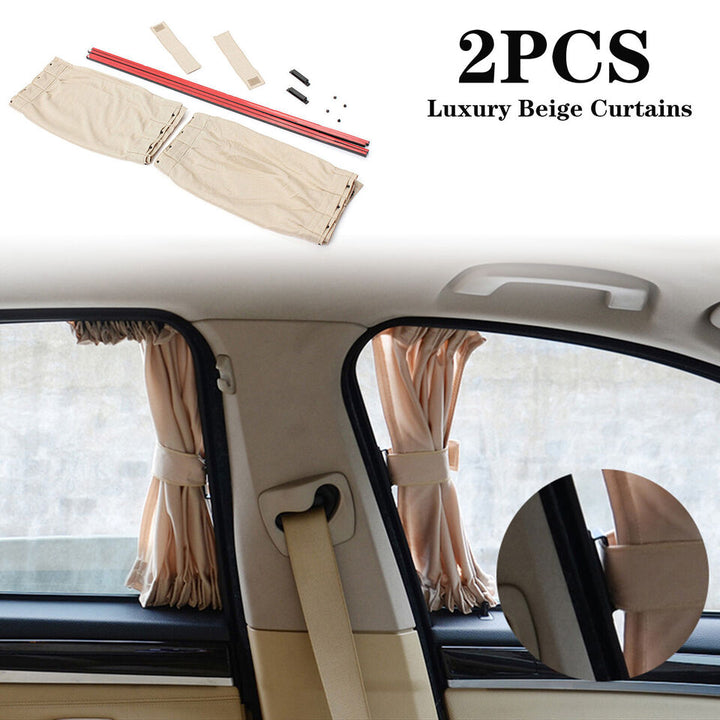 Universal Car Sun Shade Curtains with UV Protection - 2pcs Set