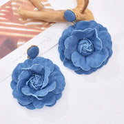 denim drop earrings, view 5 - MRSLM
