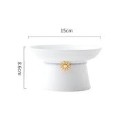 elevated ceramic cat bowl, view 3 - MRSLM