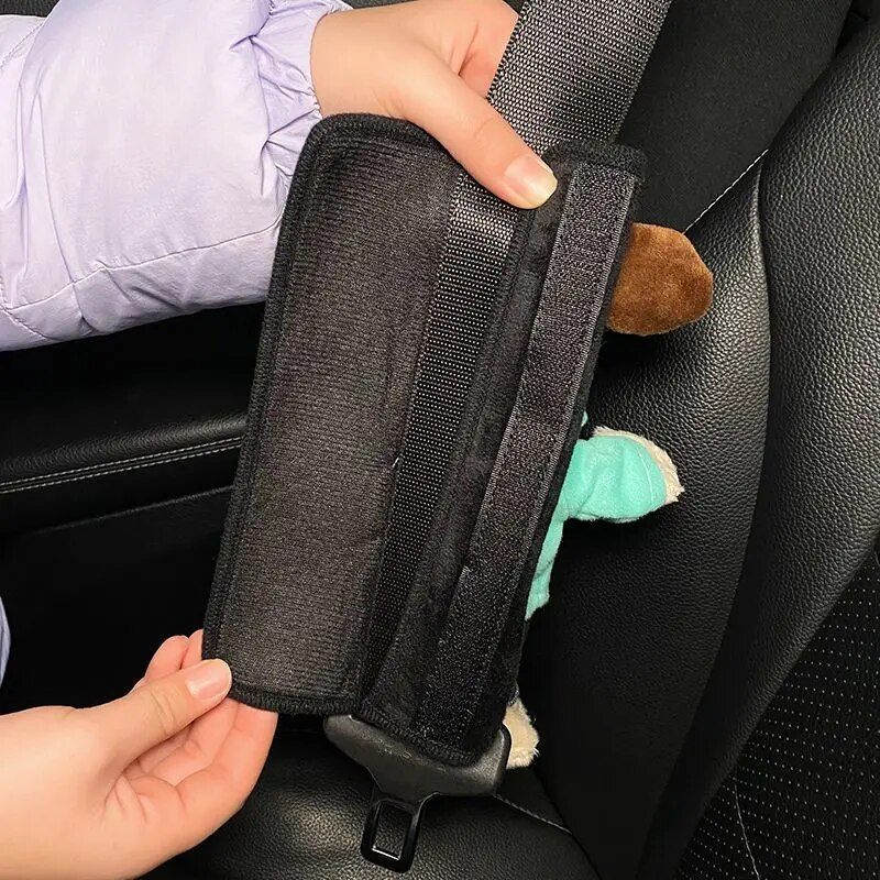cartoon dog plush seat belt protector, view 20 - MRSLM