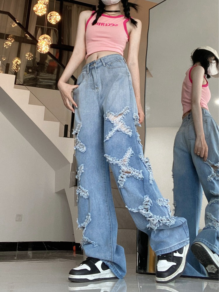 Retro Jeans Women's High Waist I Loose