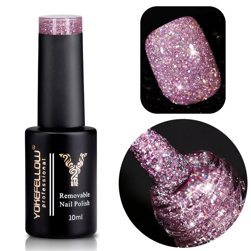 Esmalte em gel com glitter refletivo, 10ml
