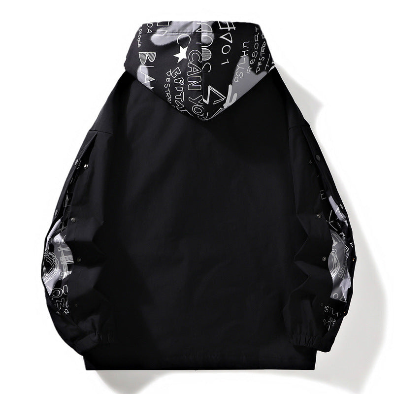 Herrenjacke mit kontrastfarbenen Ziernähten
