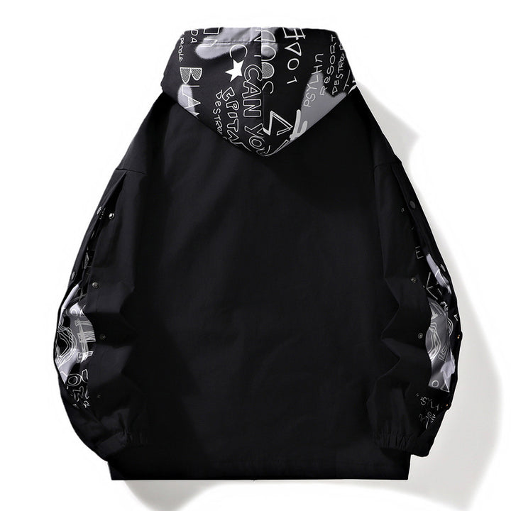 Herrenjacke mit kontrastfarbenen Ziernähten
