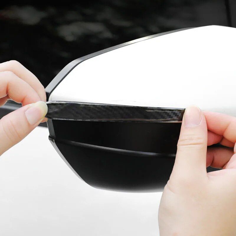 Carbon Fiber Car Door Handle Scratch Protector & Rearview Mirror Strip