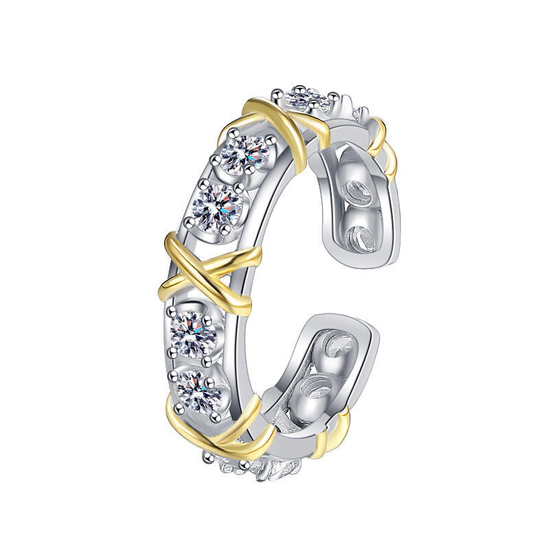 sterling silver u-shape geometric ring, view 5 - MRSLM