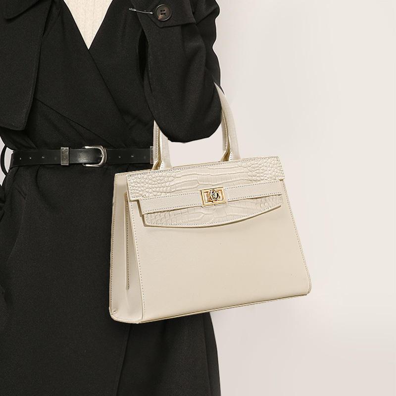 crocodile pattern cowhide handbag - MRSLM