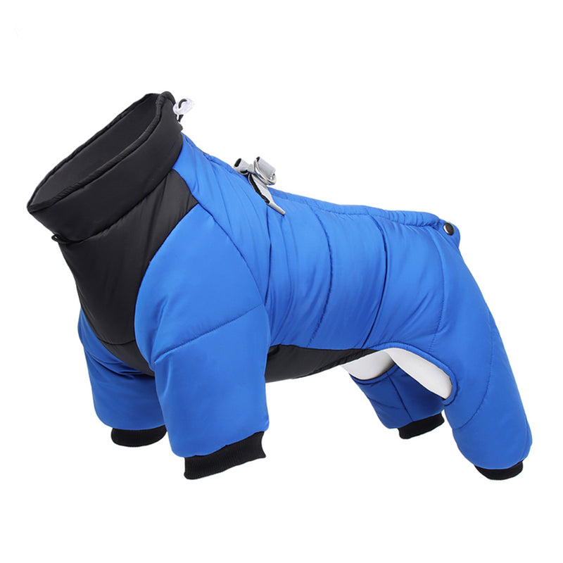 Casaco impermeável de inverno para cães com argola em D 