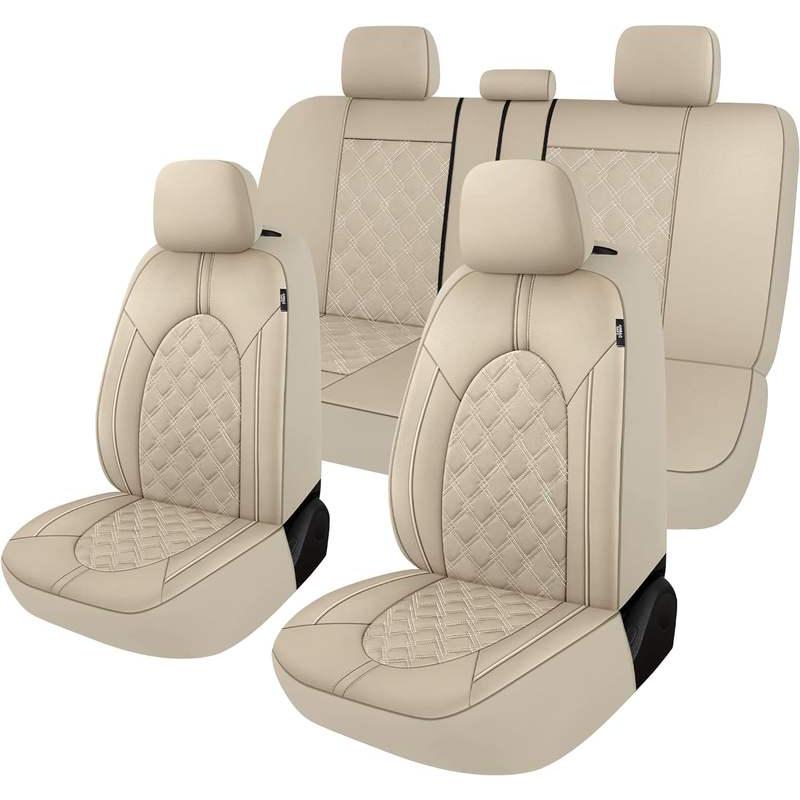 universal waterproof faux leather car seat covers, view 6 - MRSLM