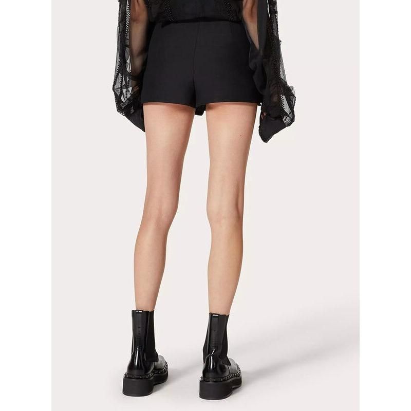Shorts modeladores de cintura alta com apliques e patchwork para mulheres