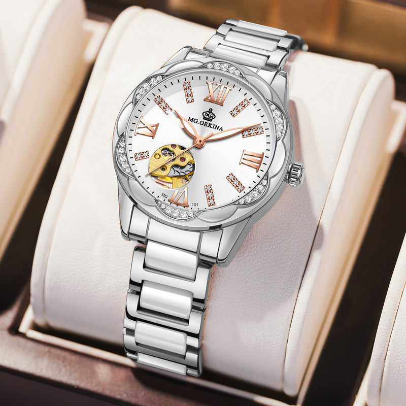 women's automatic mechanical luminous watch, view 3 - MRSLM