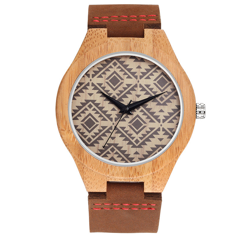 Space-time Men's Wood High Quality Watch Fashion Trend Pattern Quartz Watch