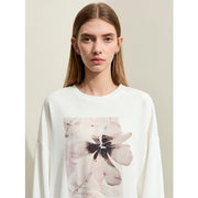 Floral print crew neck pullover, view 7 - MRSLM