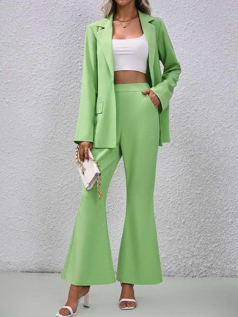 Solid Color Small Suit Bell-bottom Pants