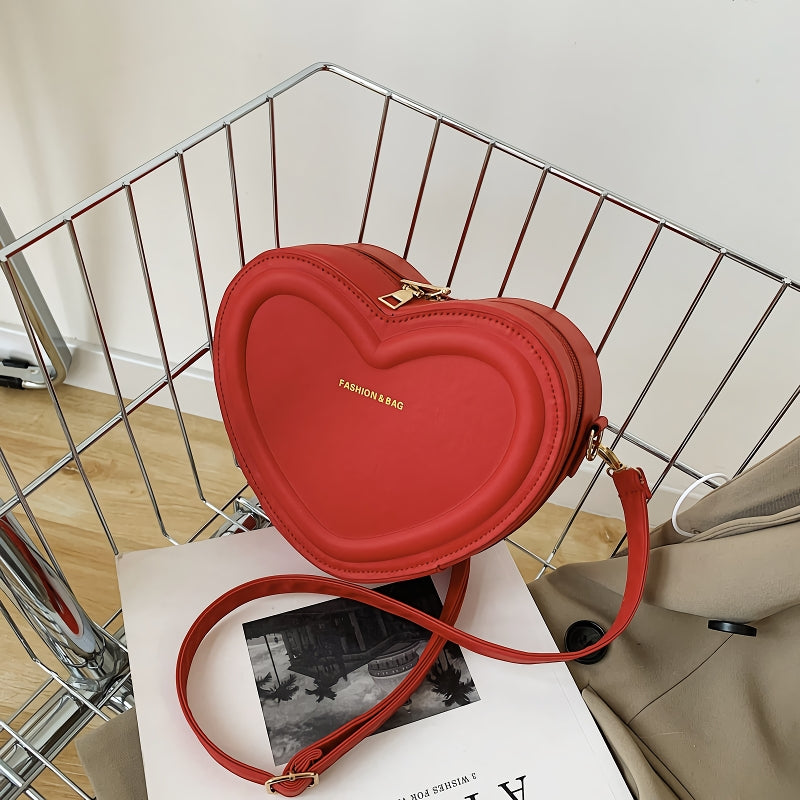 Chic Heart-Shaped Crossbody Bag