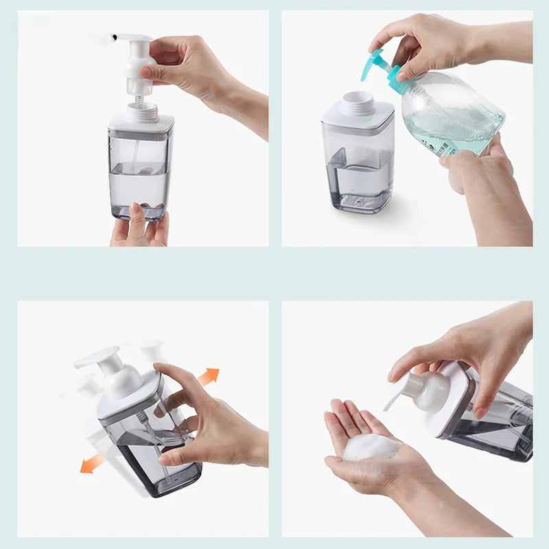 Transparent foam pump dispenser, view 5 - MRSLM