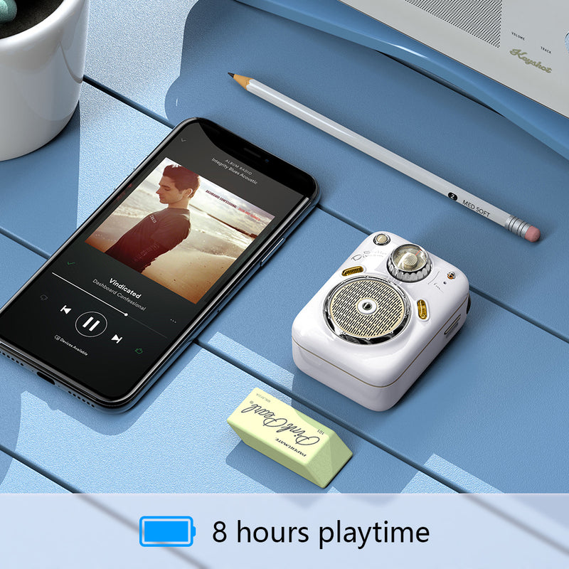 Mini alto-falantes retrô sem fio Bluetooth