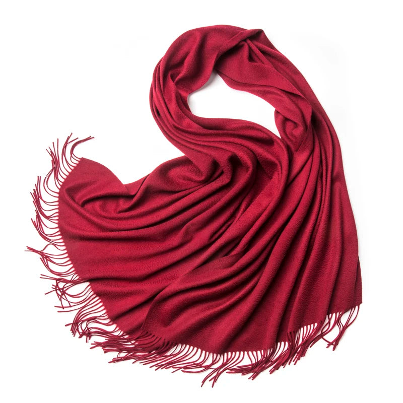 Cachecol de inverno em cashmere