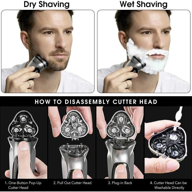 Electric face shaver for men, view 9 - MRSLM