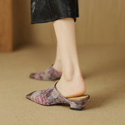 suede mule slippers, view 21 - MRSLM