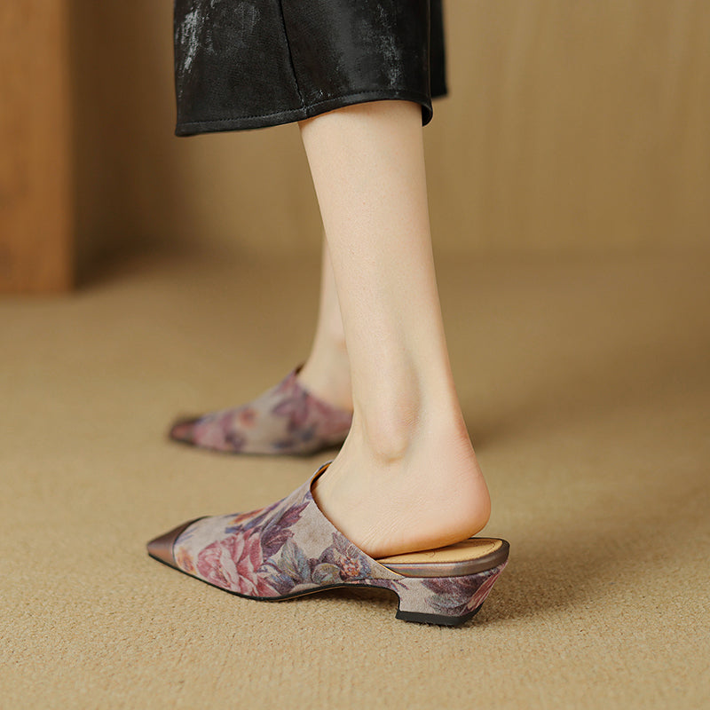 suede mule slippers, view 21 - MRSLM