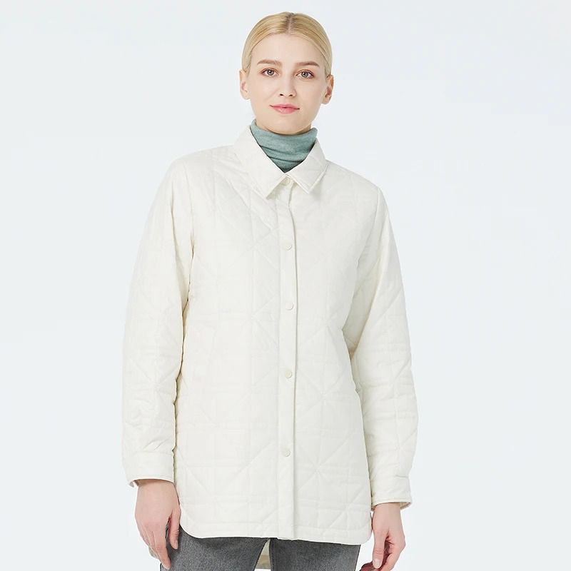 Lässige gesteppte Baumwolljacke für Damen