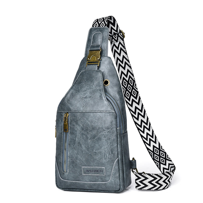 retro men's messenger bag, view 3 - MRSLM