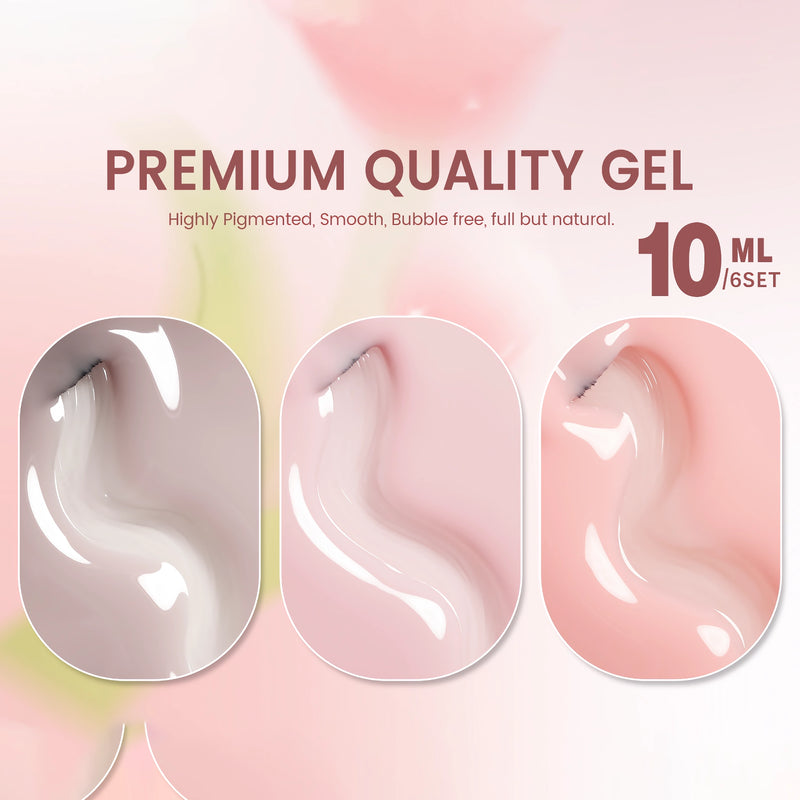 sheer pastel gel nail polish kit, view 5 - MRSLM