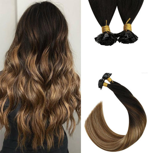 Flat tip human hair extensions - MRSLM