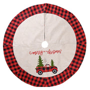 linen-look christmas tree skirt, view 5 - MRSLM