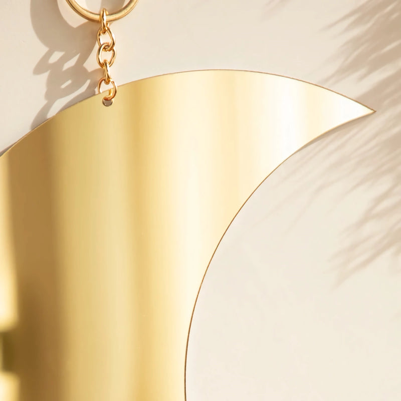 gold moon acrylic wall mirror, view 5 - MRSLM