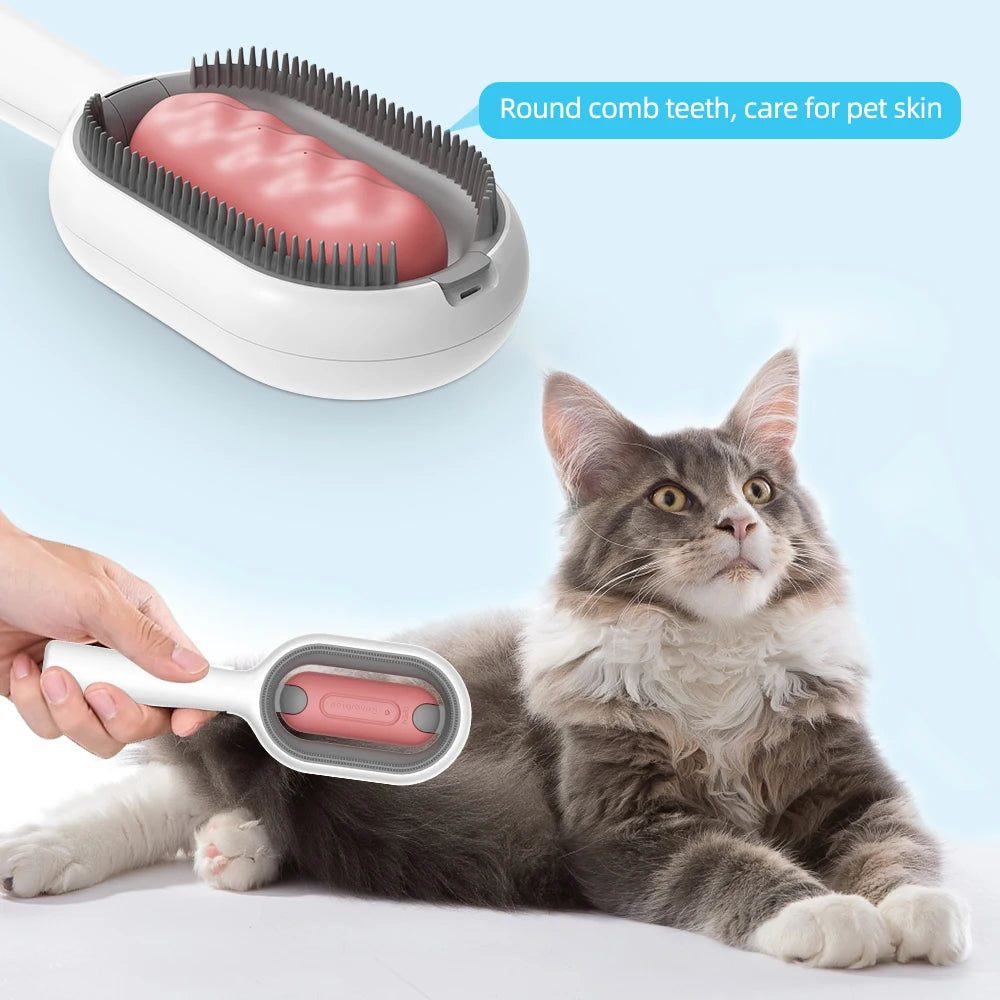 4-in-1 Pet Grooming Brush with Water Tank for Dogs & Cats