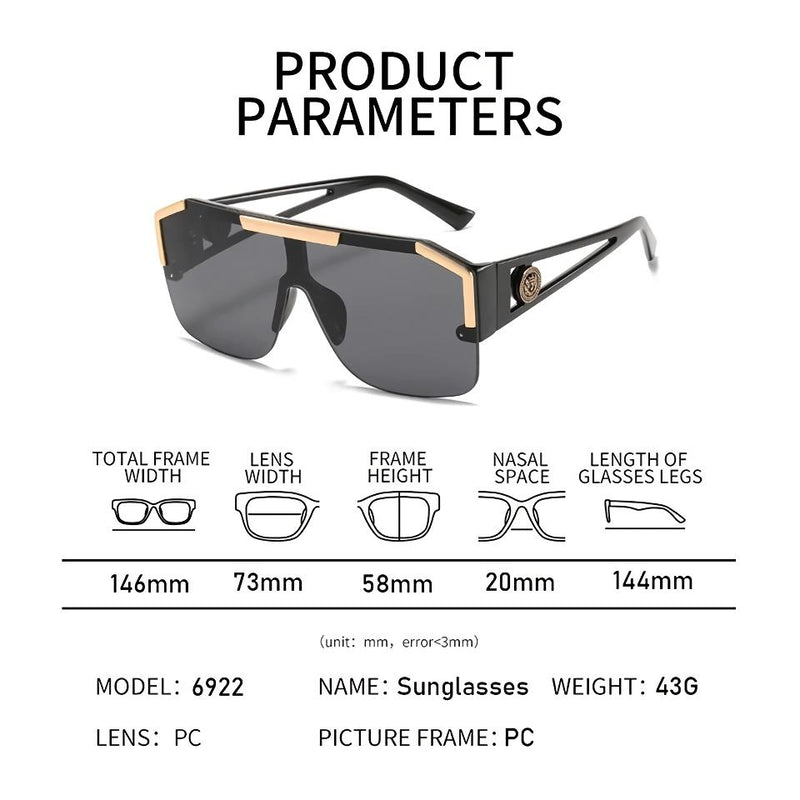 oversized square sunglasses, view 12 - MRSLM
