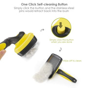 self-cleaning pet brush, view 6 - MRSLM