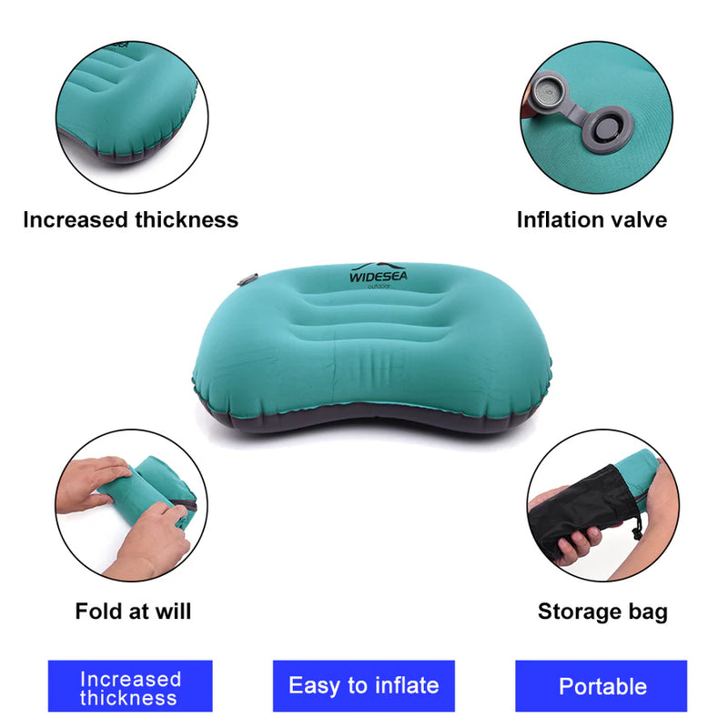 inflatable camping pillow, view 7 - MRSLM