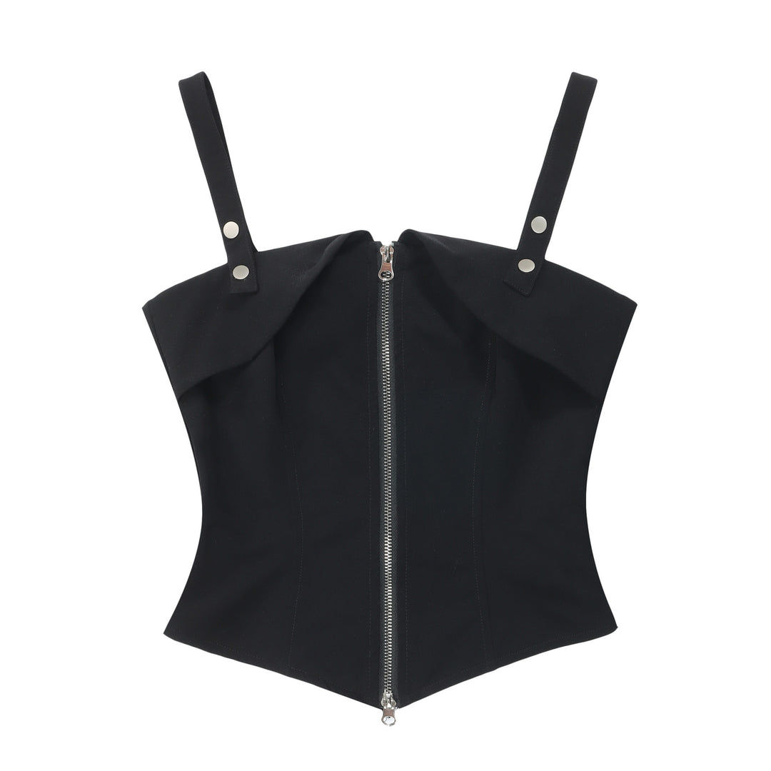 Women's Irregular Slim-fit Zipper Vest