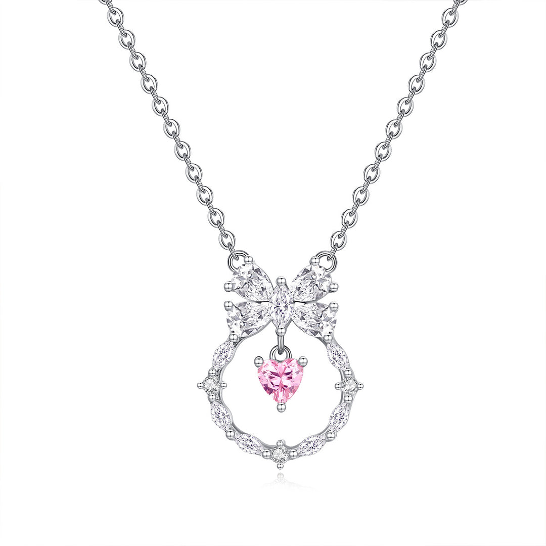 Women's Fashionable All-match Sterling Silver Zircon Pendant Necklace