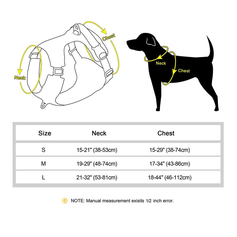 Reflective no-pull mesh nylon dog harness, view 10 - MRSLM