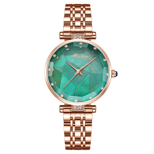 ladies rose gold quartz watch, view 3 - MRSLM