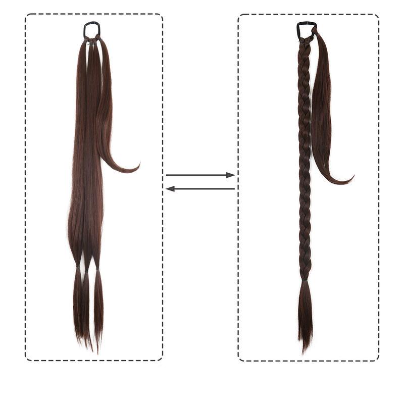 synthetic braided ponytail hair extension, view 3 - MRSLM