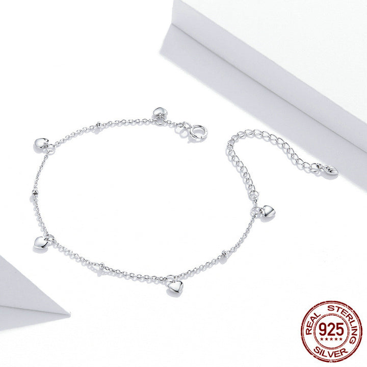 Simple Versatile Heart Plated Women's Bracelet