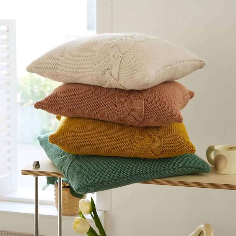 nordic twist knitted pillow case - MRSLM