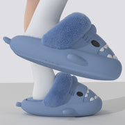 Fuzzy shark slippers with removable lining, view 4 - MRSLM