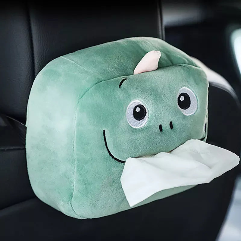 Adorable Plush Animal Car Tissue Holder - Napkin Dispenser for Auto & Home