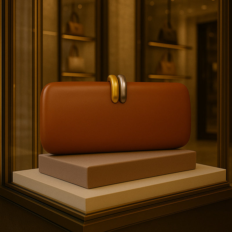 oval clutch crossbody bag, view 6 - MRSLM