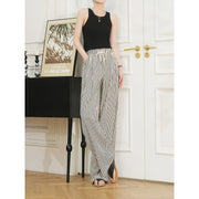 Women's wide leg striped pants, view 2 - MRSLM