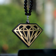 diamond-shaped acrylic car pendant ornament, view 3 - MRSLM
