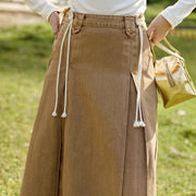 high-waisted a-line suspender skirt - MRSLM